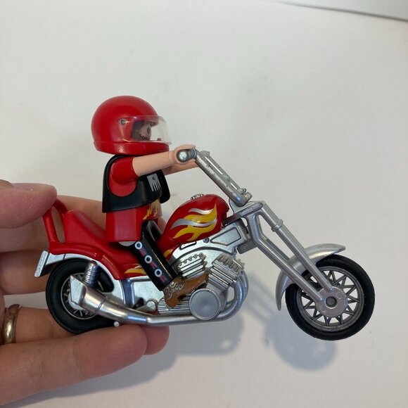 Vintage Mixed Lot of 7 Play Mobile 90s Figures Geobra Biker Robber Snorkeler - Picture 2 of 11